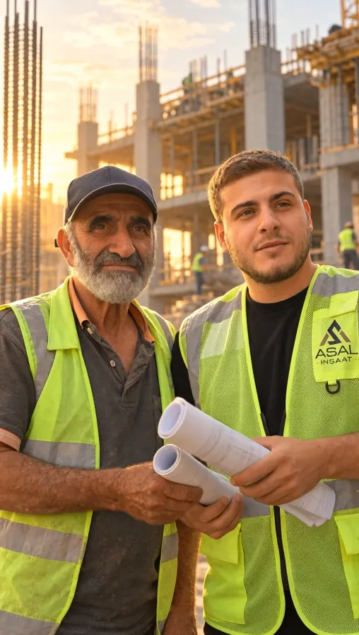 Asal İnşaat ekibi şantiyede